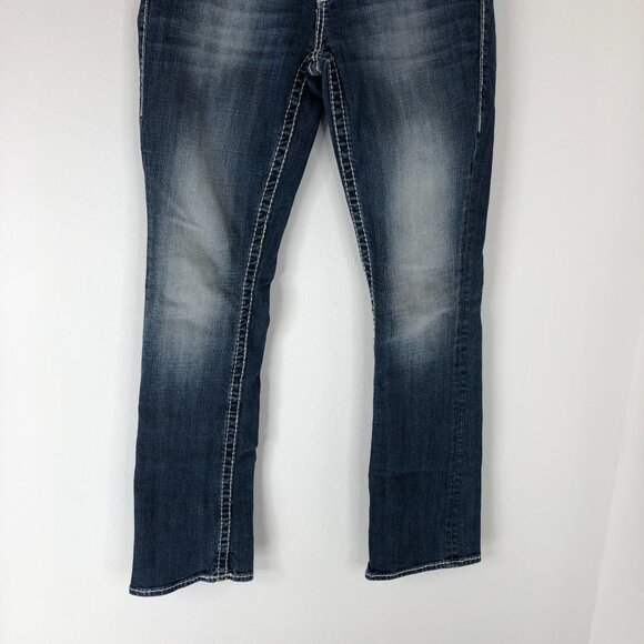 Vigoss Women The New York Slim Boot Jeans Size 5/6 Rhinestone Thick Stitch - Picture 3 of 9
